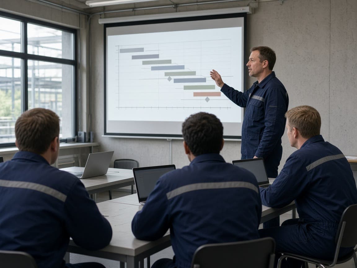 Sesión de formación técnica en planificación industrial